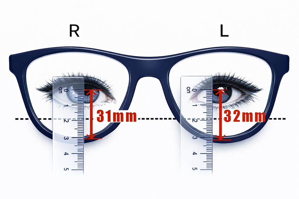 Fitting Height FH 眼位高度示意圖